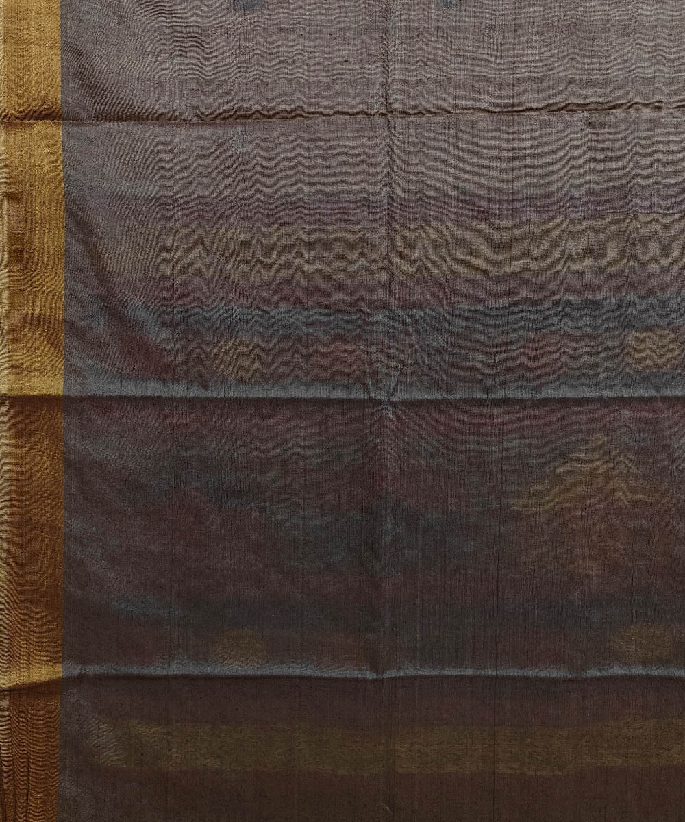 Beige Sambalpuri Handwoven Dolabedi Tussar Silk Saree Image 4