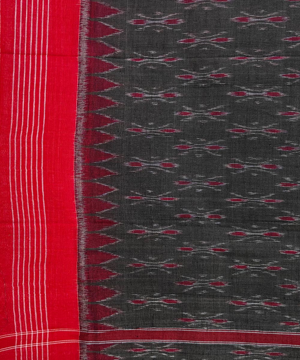 Olive Sambalpuri Handwoven Cotton Dupatta Image 3