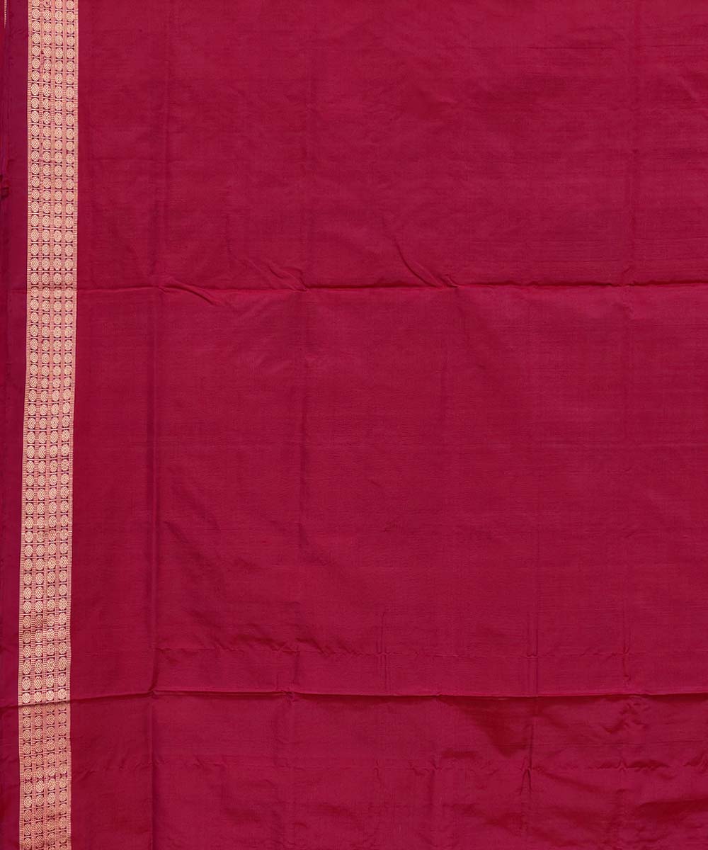 Earth Brown Sambalpuri Handwoven Silk Saree Image 4