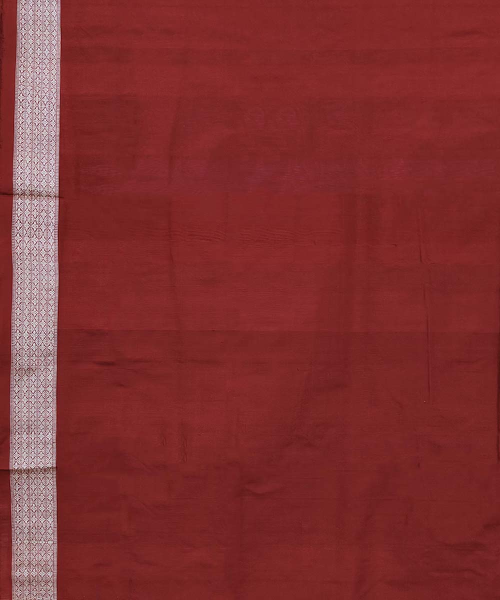 Copper Sulphate  Handwoven Bomkei Silk Saree Image 4