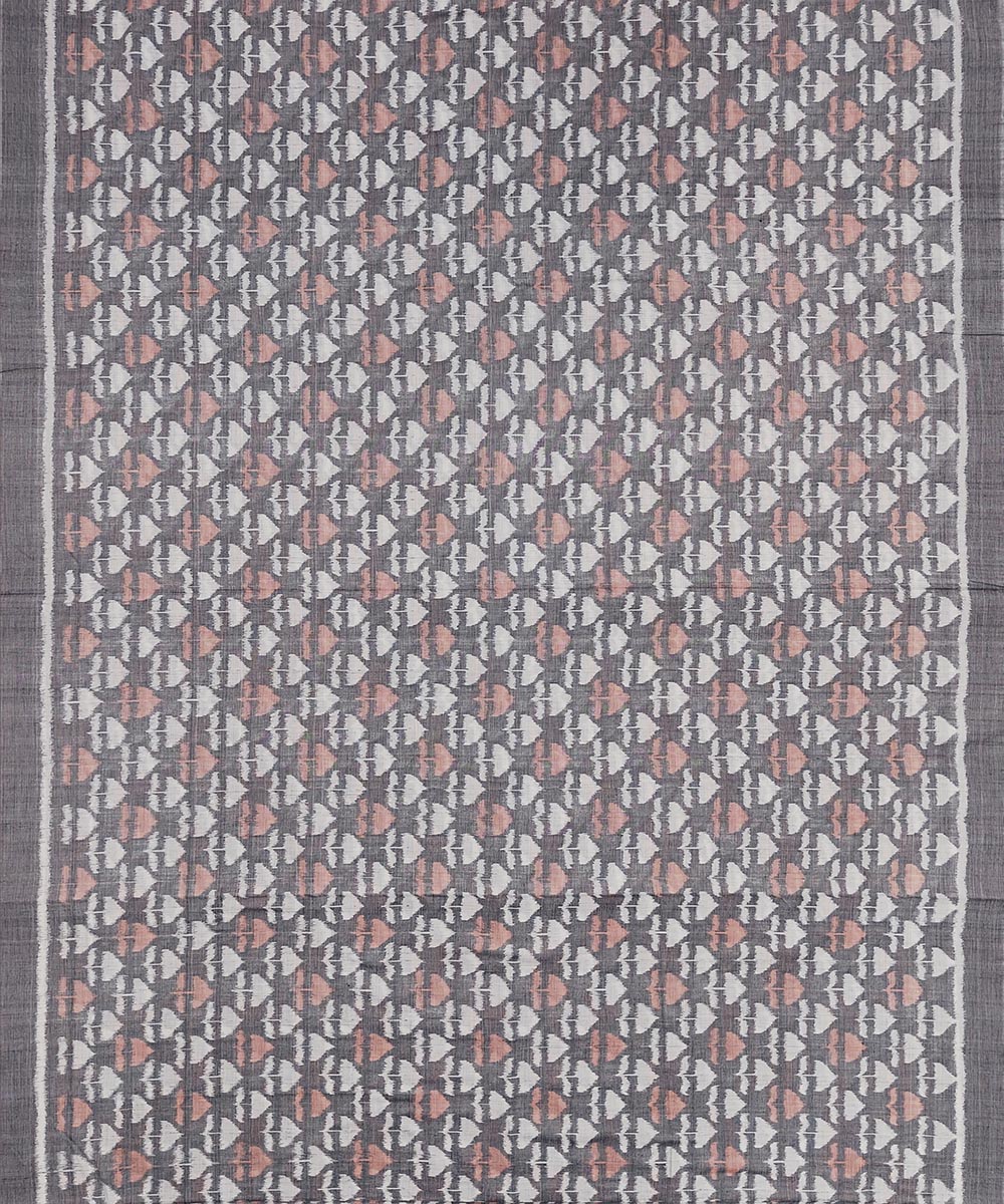 Gray Sambalpuri Handwoven Single Ikat Shirting Materials Image 3