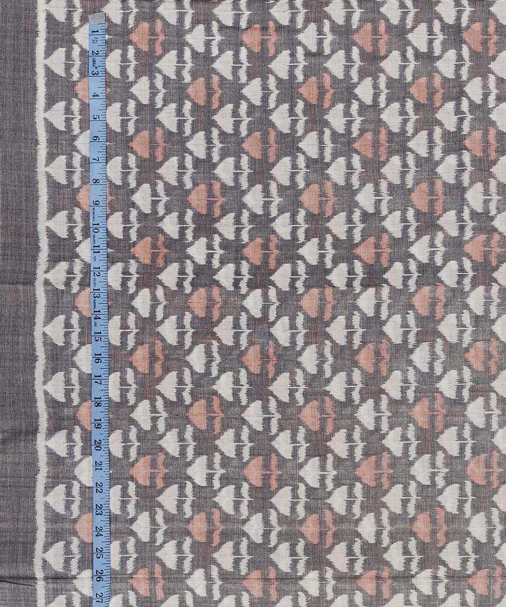 Gray Sambalpuri Handwoven Single Ikat Shirting Materials Image 4