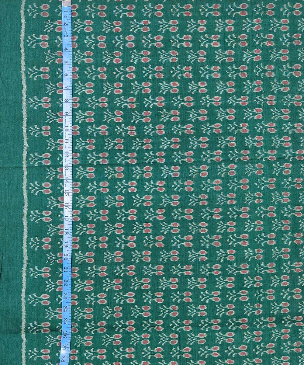 Green Sambalpuri Handwoven Single Ikat Shirting Materials Image 4