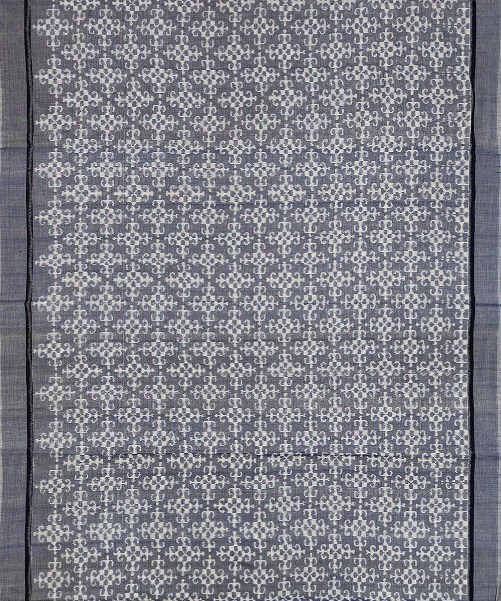 Gray Sambalpuri Handwoven Single Ikat Shirting Materials Image 3
