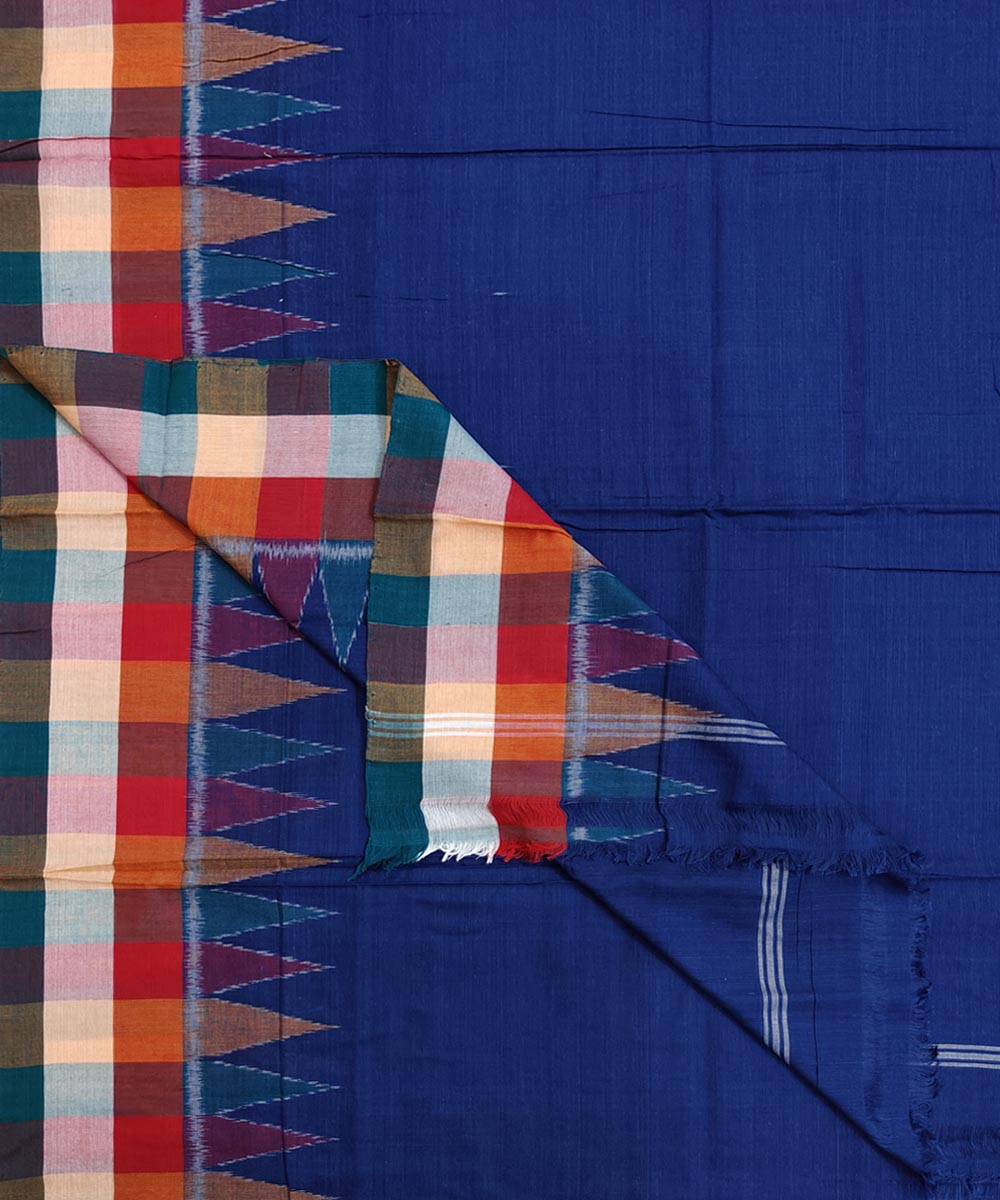 Blue Sambalpuri Handwoven Ikat Cotton Joda SFCJOD1477