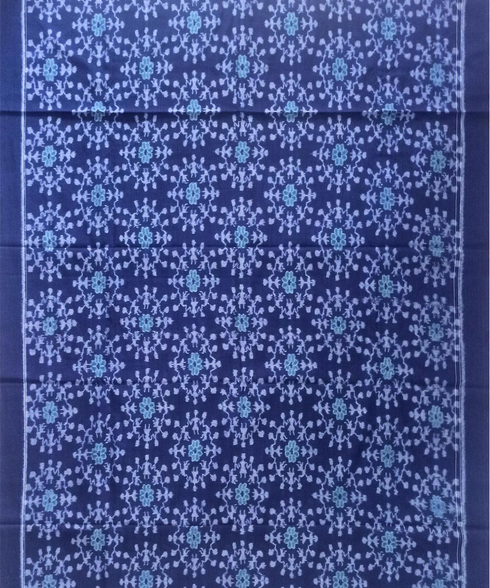 Blue Green Sambalpuri Handwoven Single Ikat Suit Set Image 3