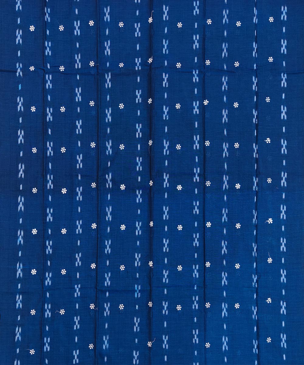 Blue Red Nuapatna Handwoven Single Ikat Suit Set Image 3
