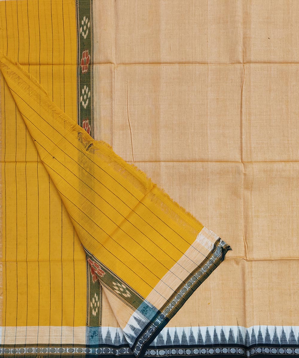 Yellow Sambalpuri Handwoven Cotton Gamuchha Image 2