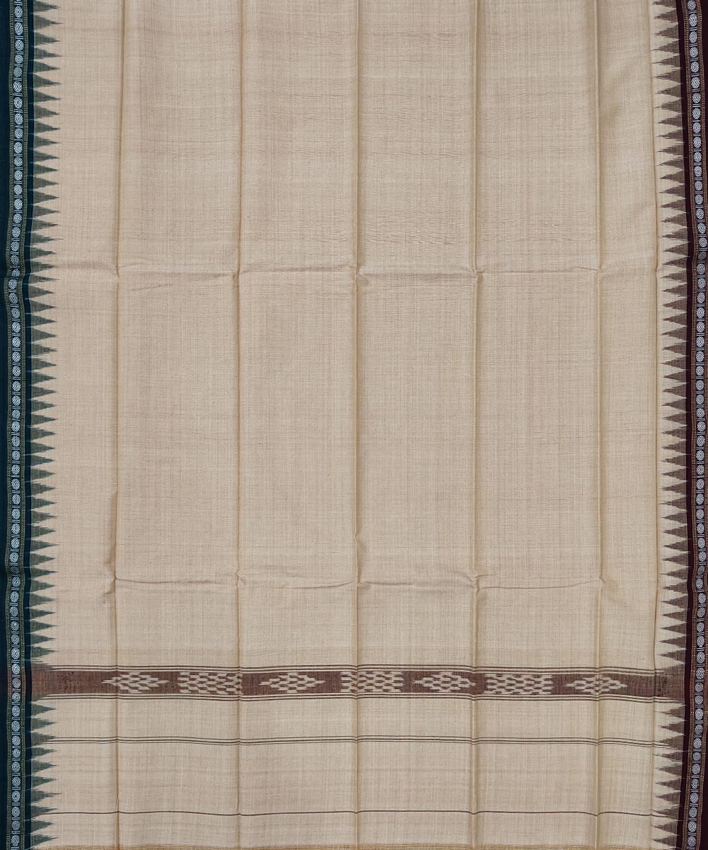 Beige Sambalpuri Handwoven Cotton Gamuchha Image 3
