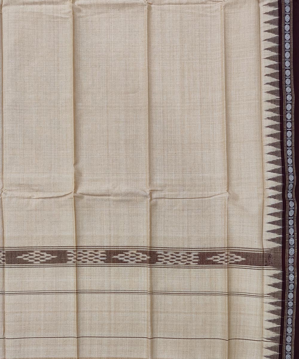 Beige Sambalpuri Handwoven Cotton Gamuchha Image 4