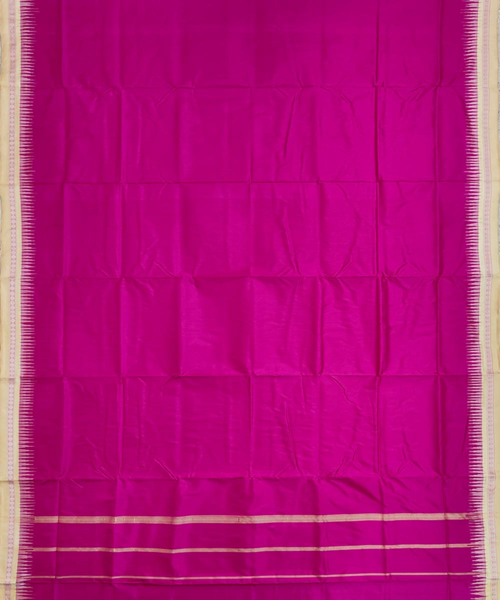 Pink Beige Sambalpuri Handwoven  Silk Joda Image 3