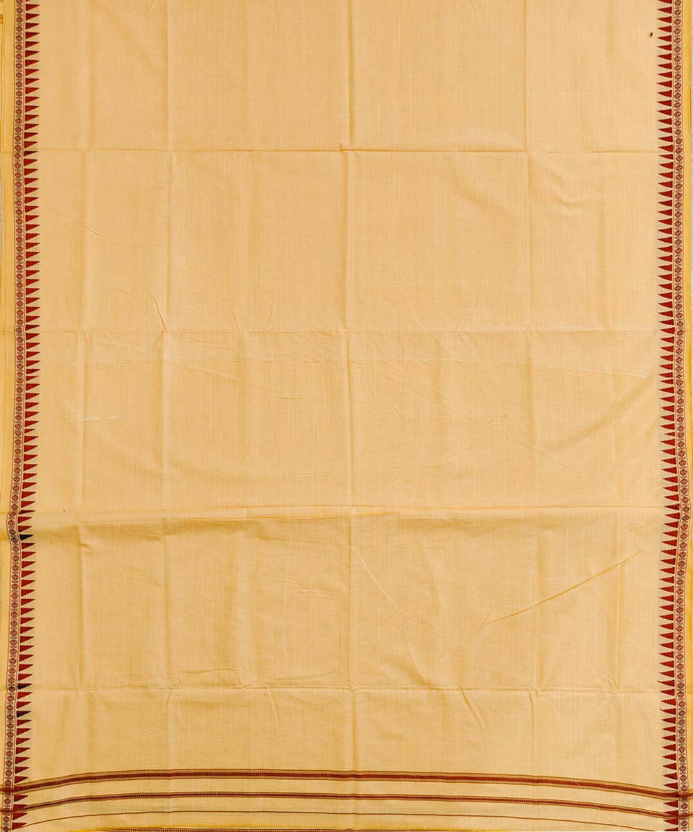 Yellow Sambalpuri Handwoven Ikat Cotton Joda Image 3