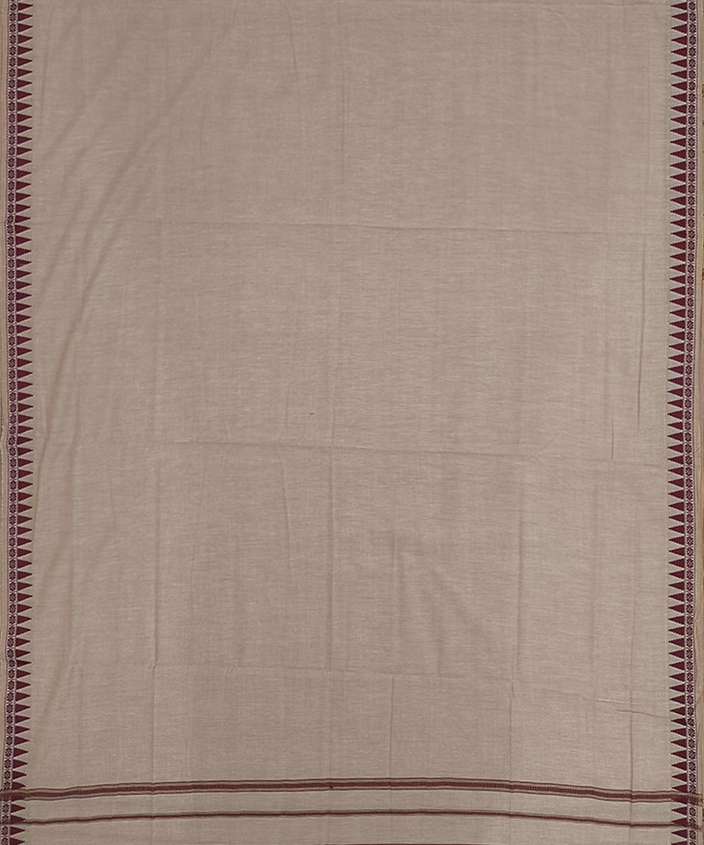Brown Sambalpuri Handwoven Ikat Cotton Joda Image 3