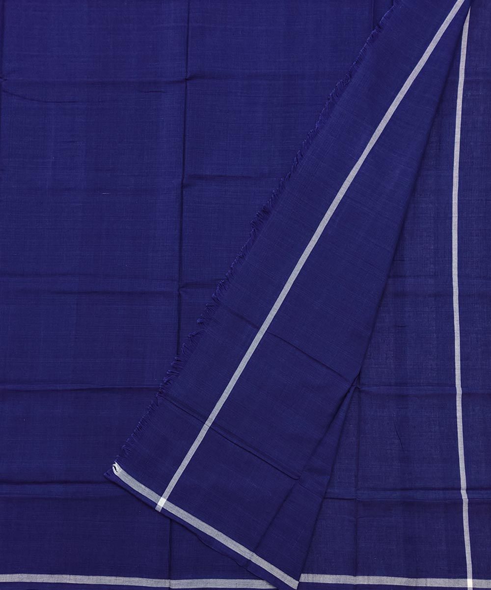 Blue Sambalpuri Handwoven Cotton Lugi Image 2