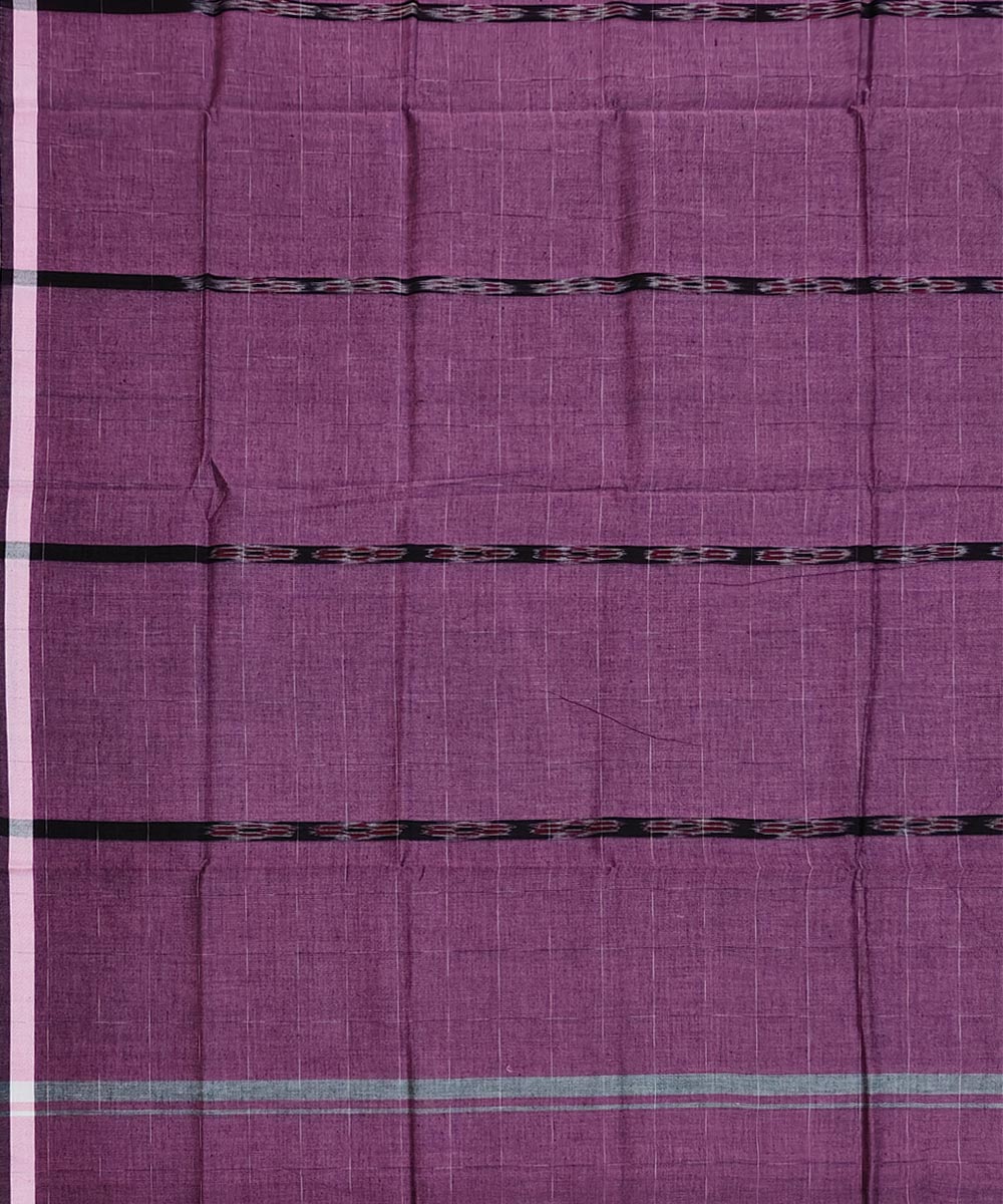 Purple Sambalpuri Handwoven Cotton Lugi Image 4