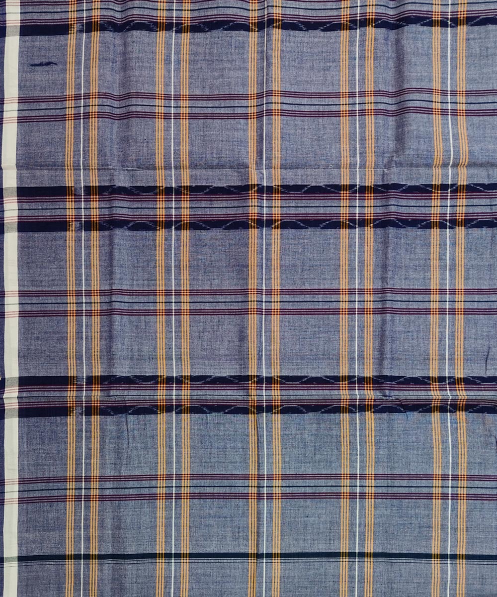 Gray Sambalpuri Handwoven Cotton Lugi Image 4