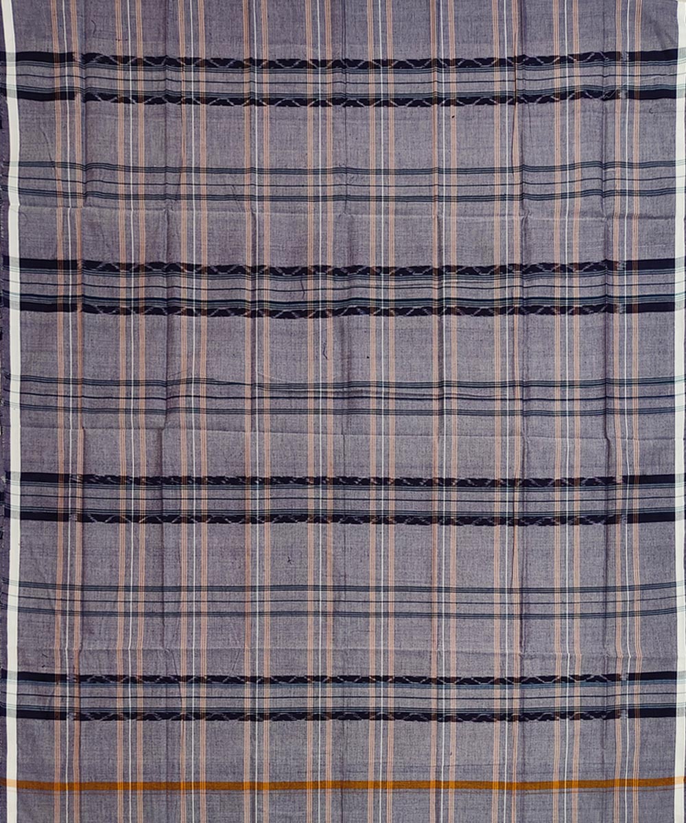 Gray Sambalpuri Handwoven Cotton Lugi Image 3