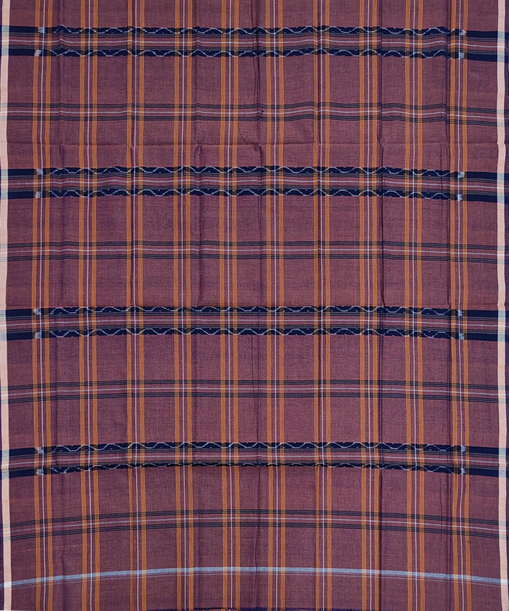 Brown Sambalpuri Handwoven Cotton Lugi Image 3