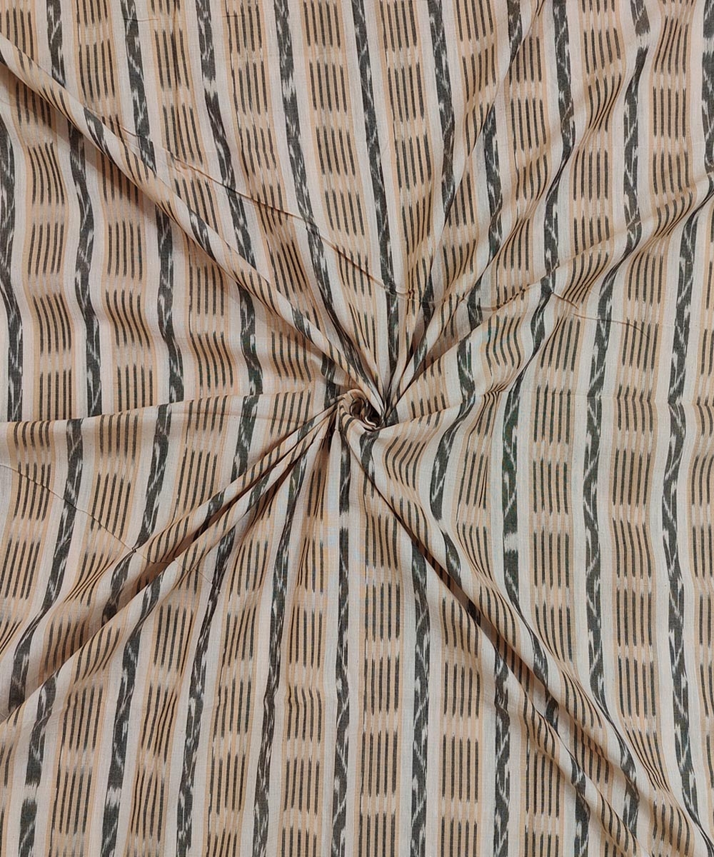 Yellow Sambalpuri Handwoven Single Ikat Shirting Materials SFCSHI1646