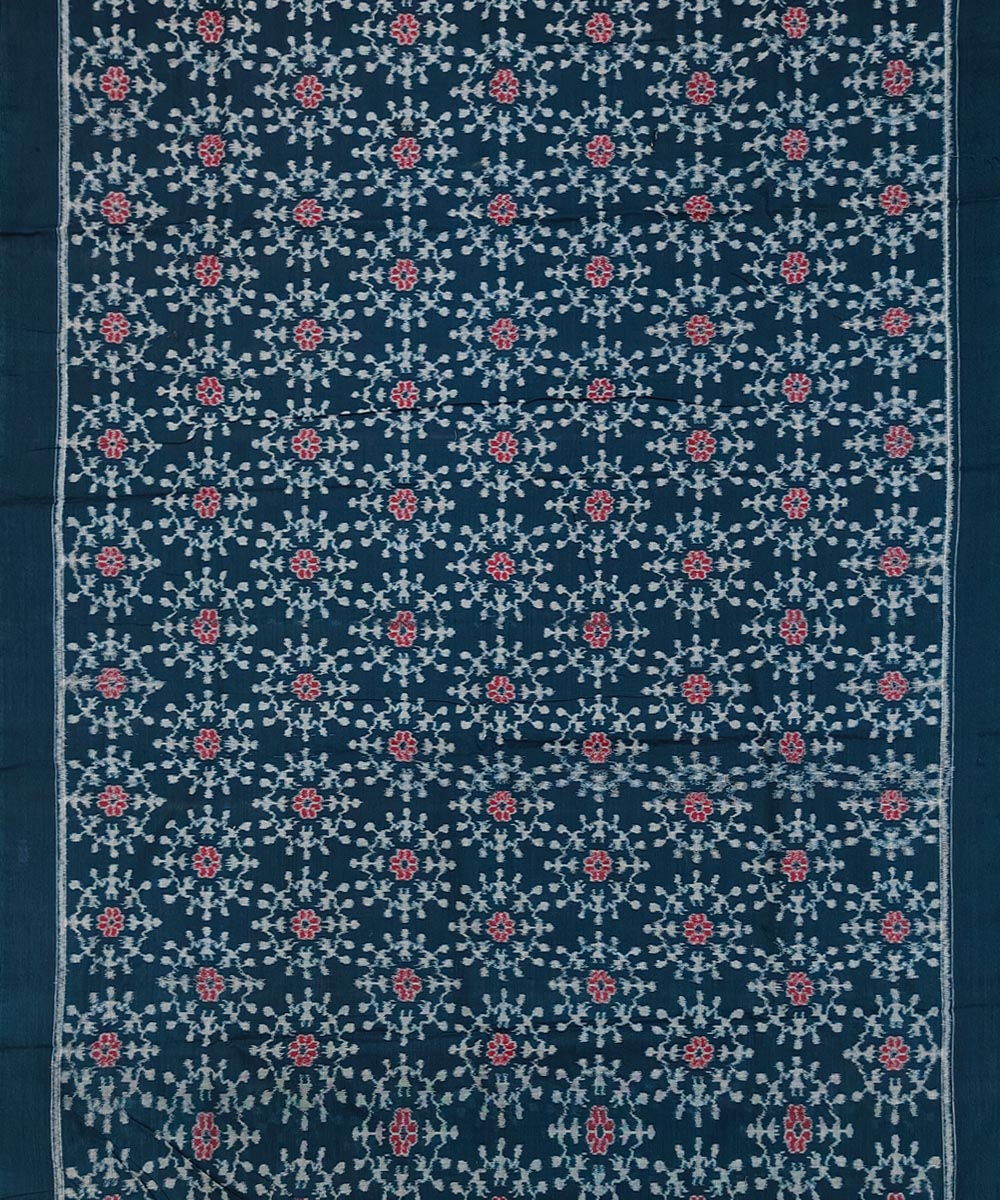 Green Red Sambalpuri Handwoven Single Ikat Suit Set Image 3