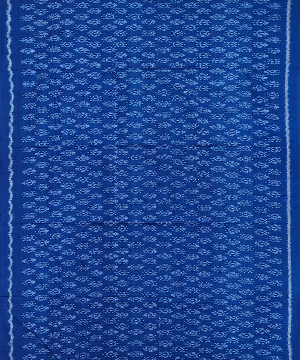 Blue Red Sambalpuri Handwoven Single Ikat Suit Set Image 3