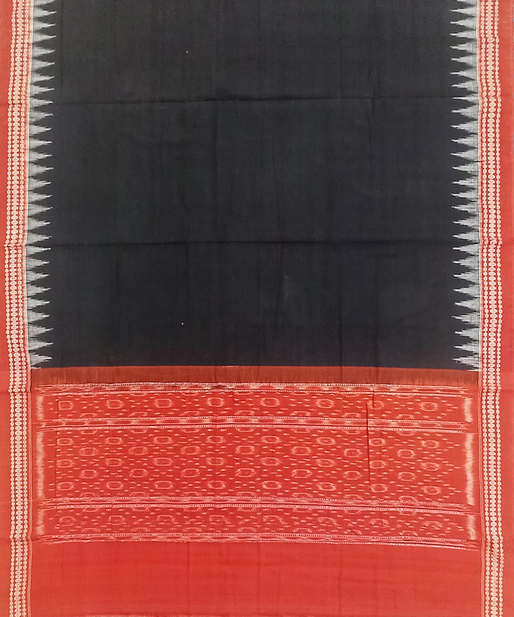 Rust Black Sambalpuri Handwoven Single Ikat Suit Set Image 4
