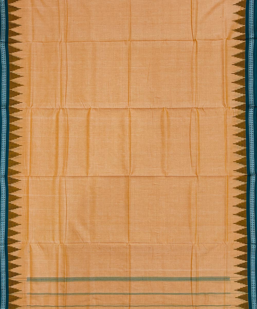Yellow Green Sambalpuri Handwoven Ikat Cotton Joda Image 3