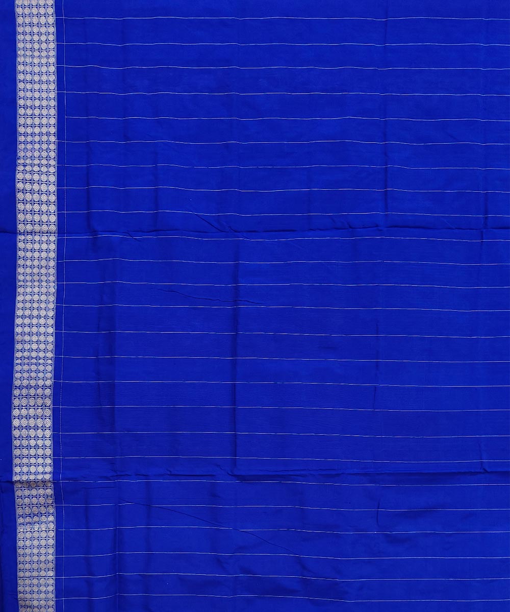 Pink Blue Sambalpuri Handwoven Silk Saree Image 4