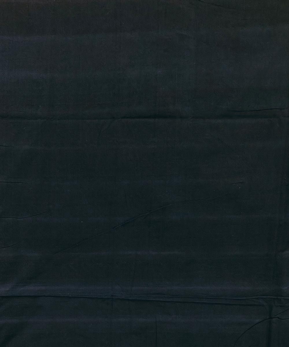 Green Black Sambalpuri Handwoven Single Ikat Cotton Saree Image 4