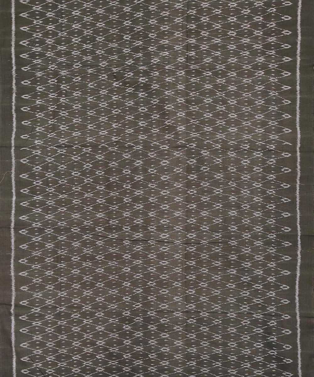 Olive Black Sambalpuri Handwoven Single Ikat Suit Set Image 3