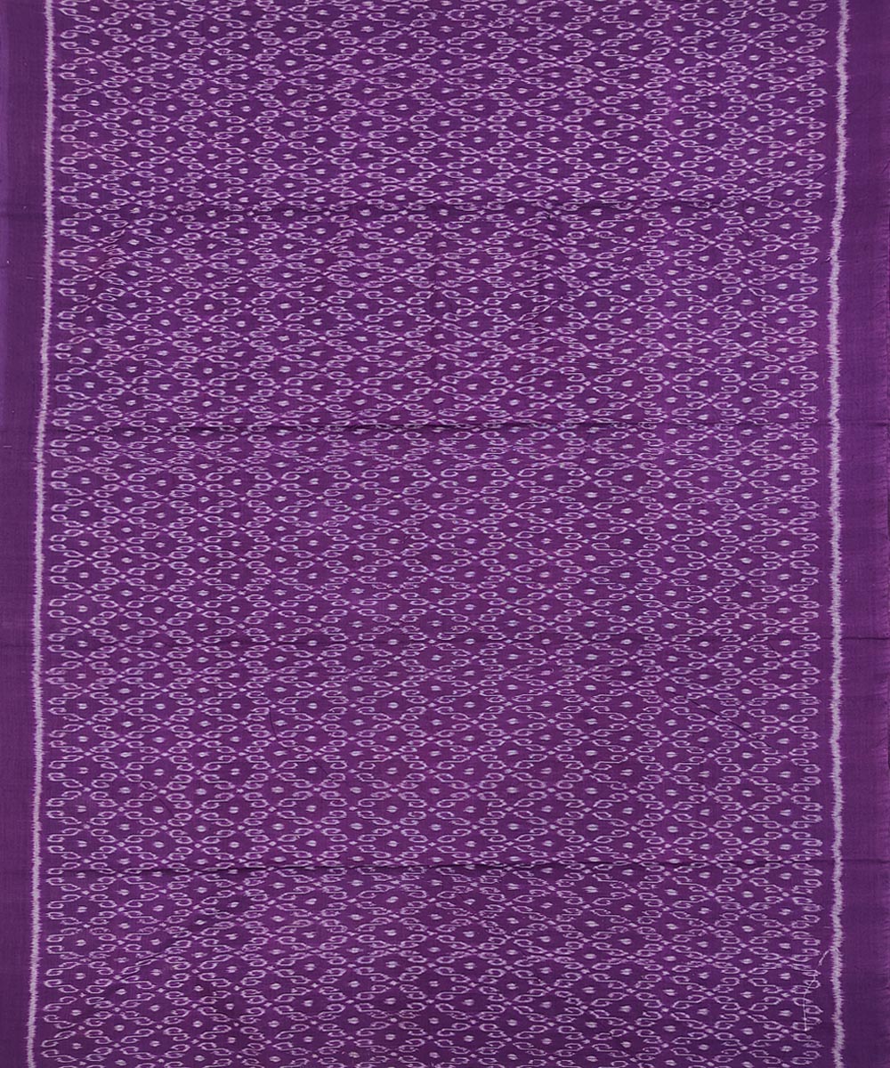 Purple Offwhite Sambalpuri Handwoven Single Ikat Suit Set Image 3