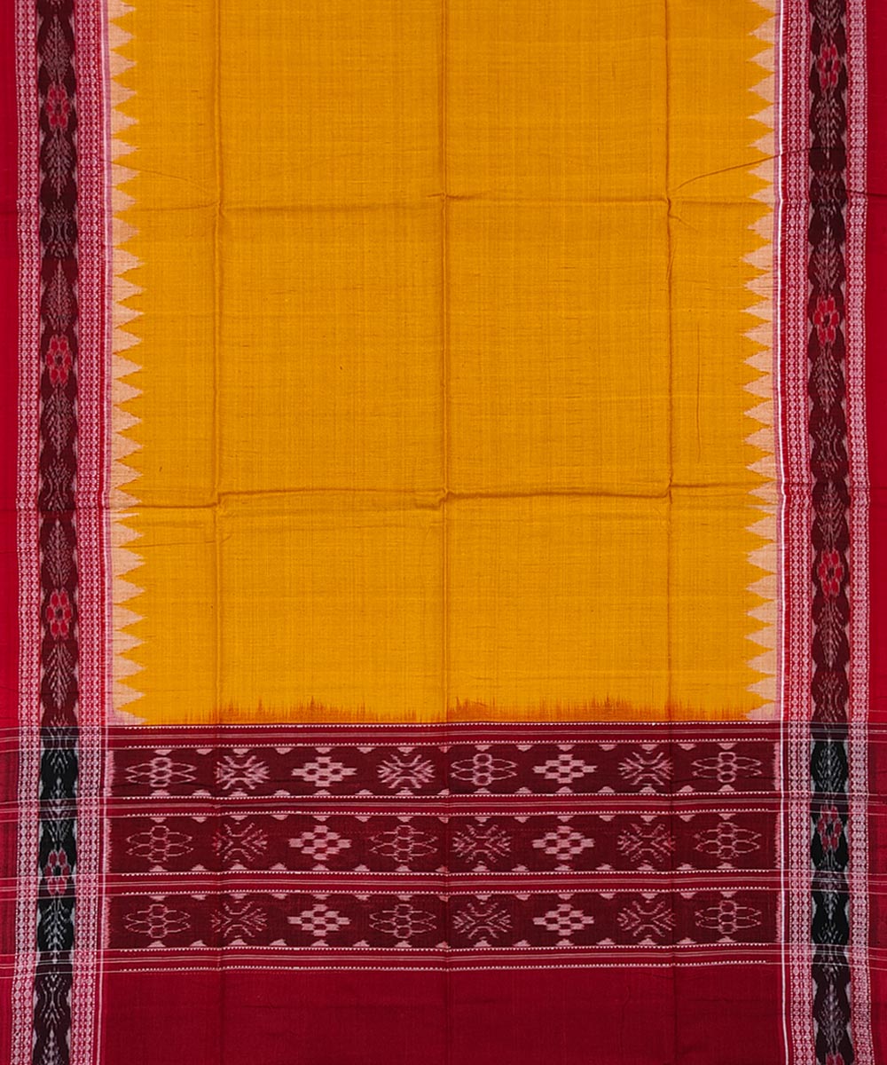 Gray Mustard Sambalpuri Handwoven Single Ikat Suit Set Image 4