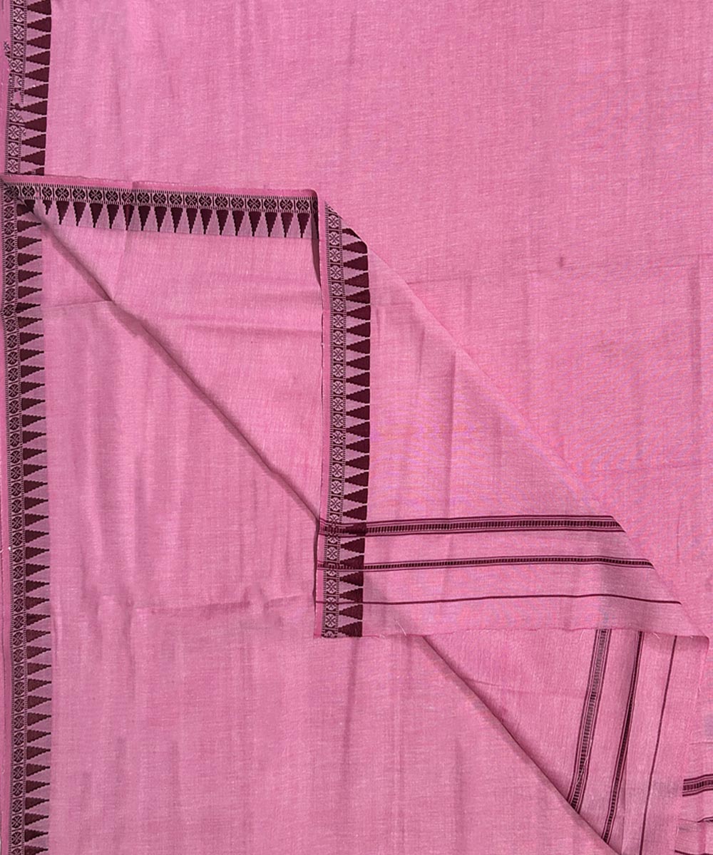 Pink Sambalpuri Handwoven Ikat Cotton Joda Image 1