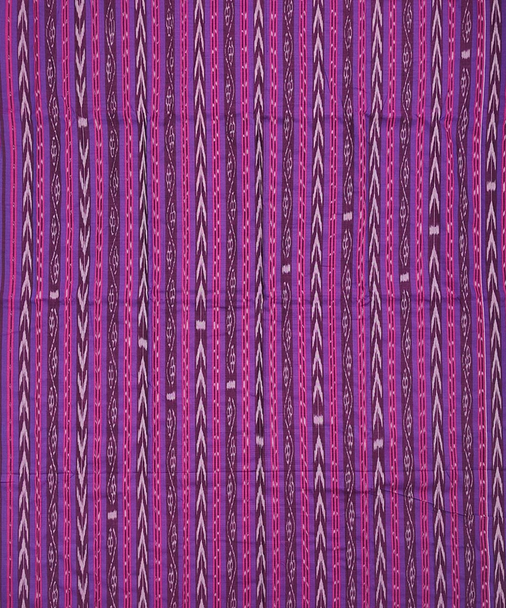 Purple Sambalpuri Handwoven Single Ikat Suit Image 3
