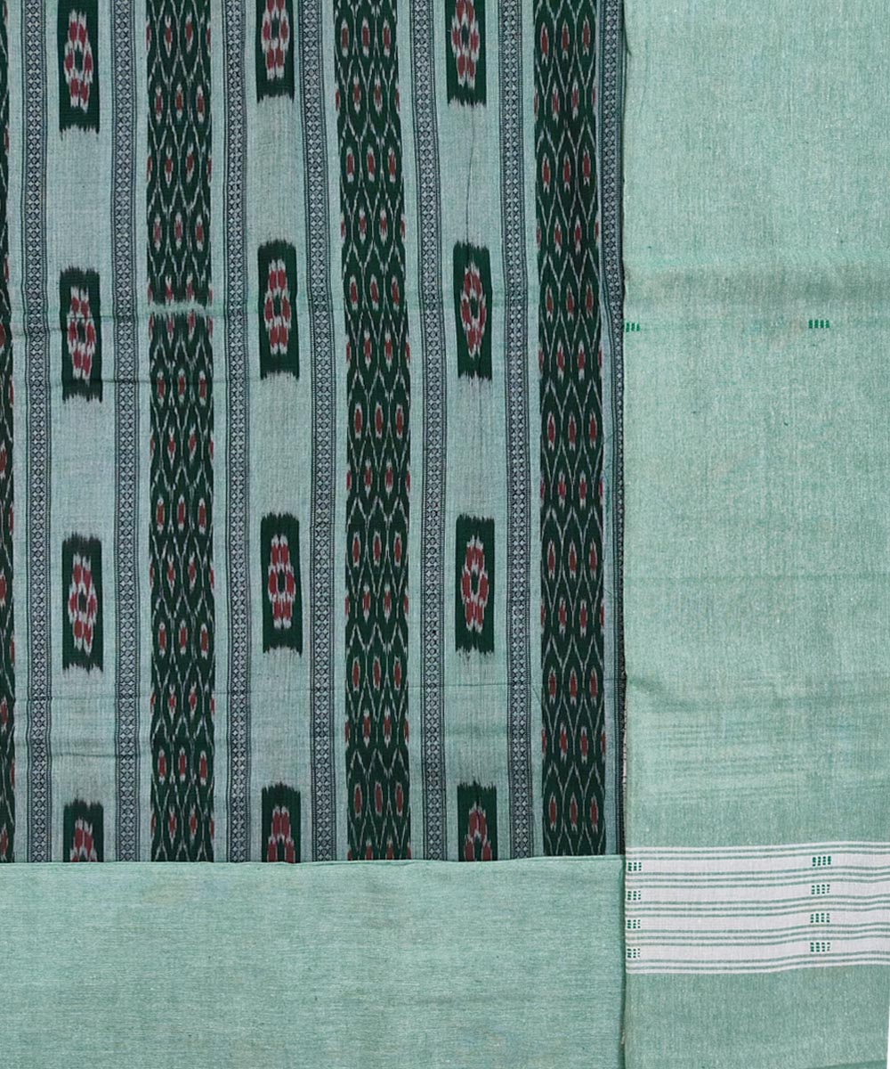 Green Sambalpuri Handwoven Single Ikat Suit Image 2