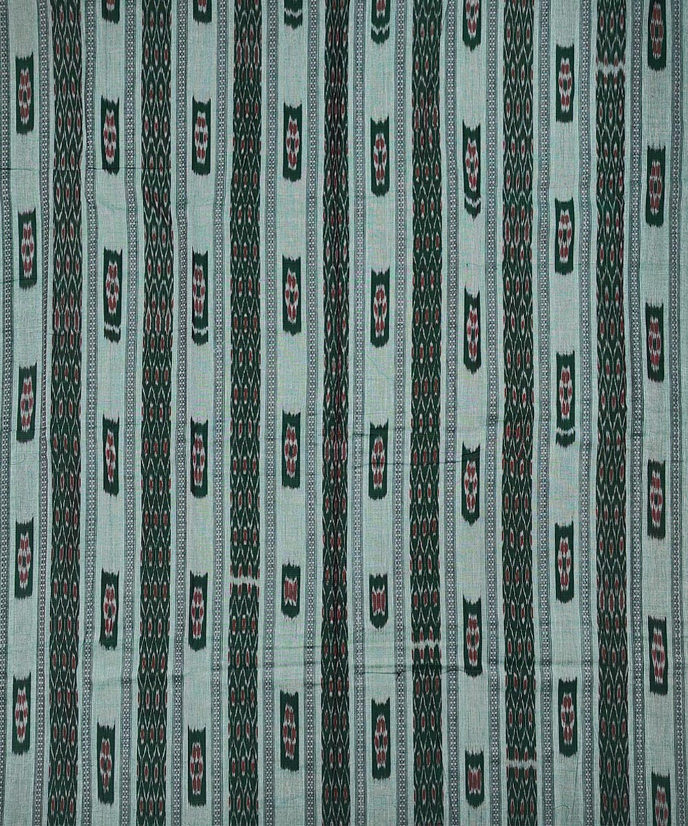 Green Sambalpuri Handwoven Single Ikat Suit Image 3