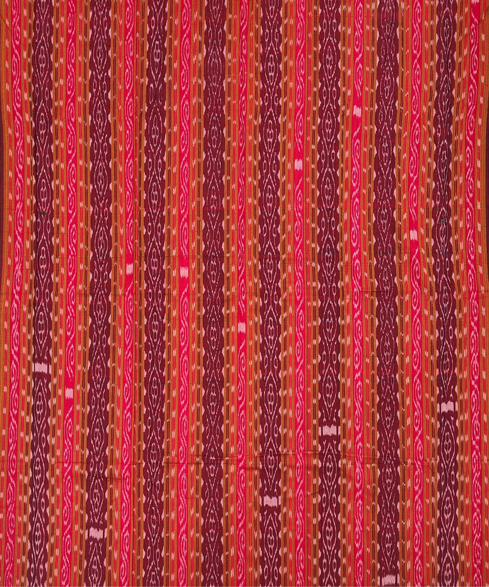 Red Sambalpuri Handwoven Single Ikat Suit Image 3