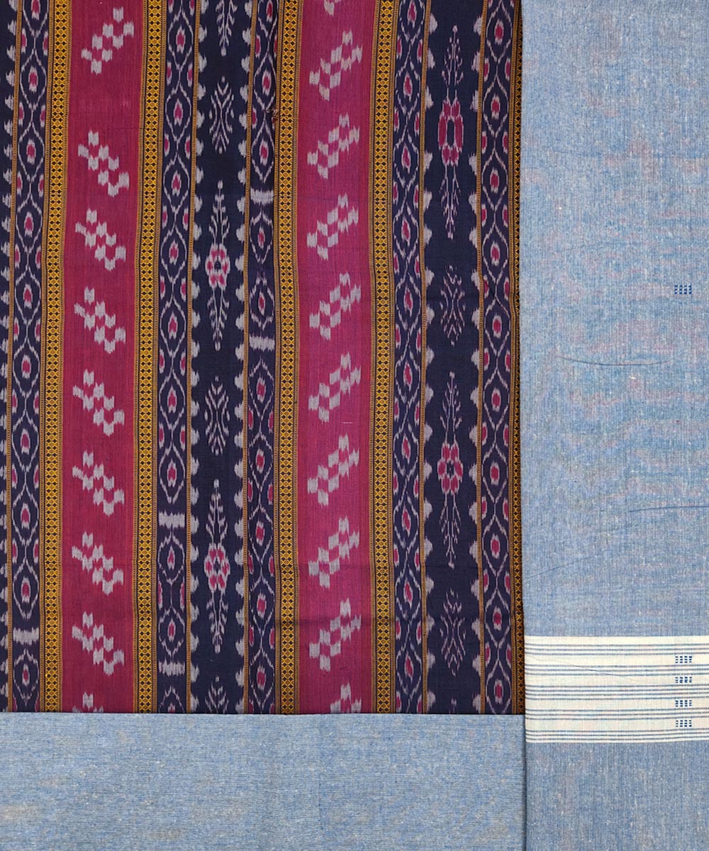 Blue Sambalpuri Handwoven Single Ikat Suit Image 2