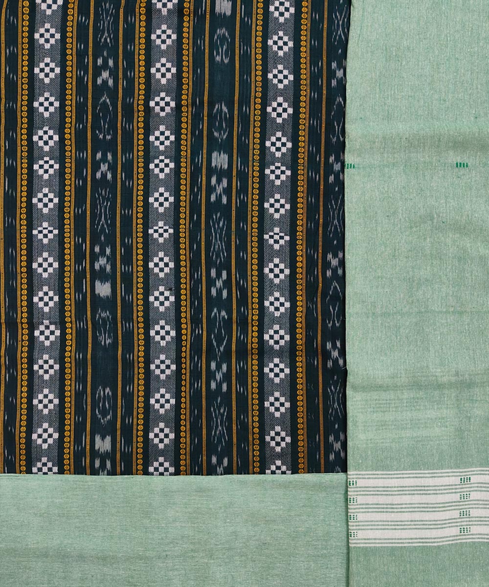 Green Sambalpuri Handwoven Single Ikat Suit Image 2