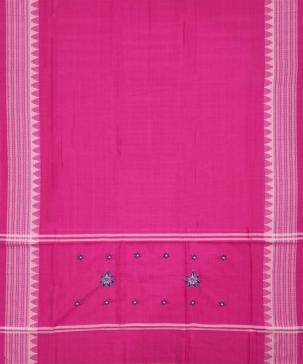 Blue Pink Sambalpuri Handwoven Single Ikat Suit Image 4