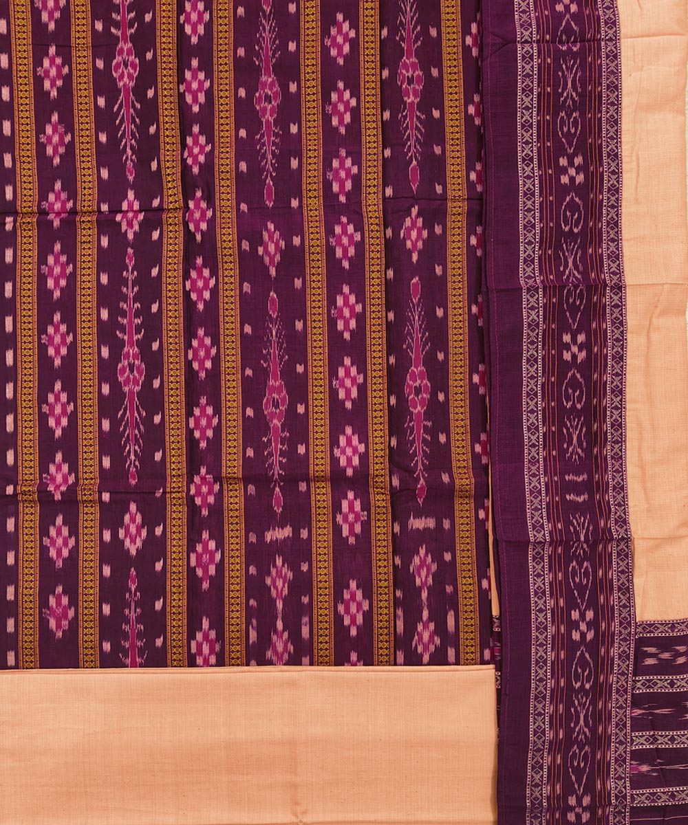 Purple Sambalpuri Handwoven Single Ikat Suit Image 2