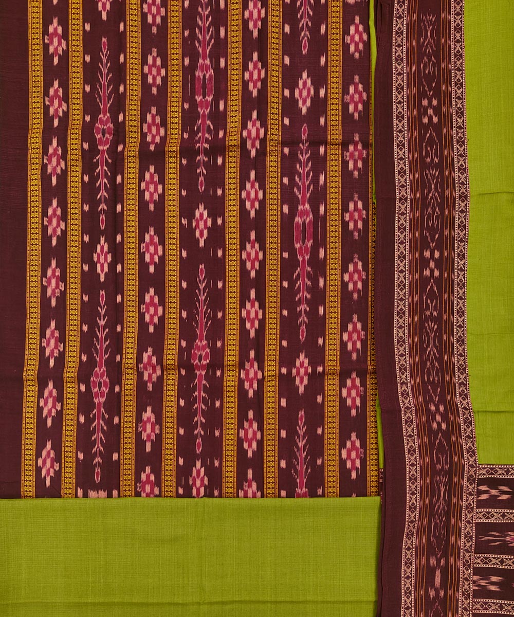Maroon Sambalpuri Handwoven Single Ikat Suit Image 2