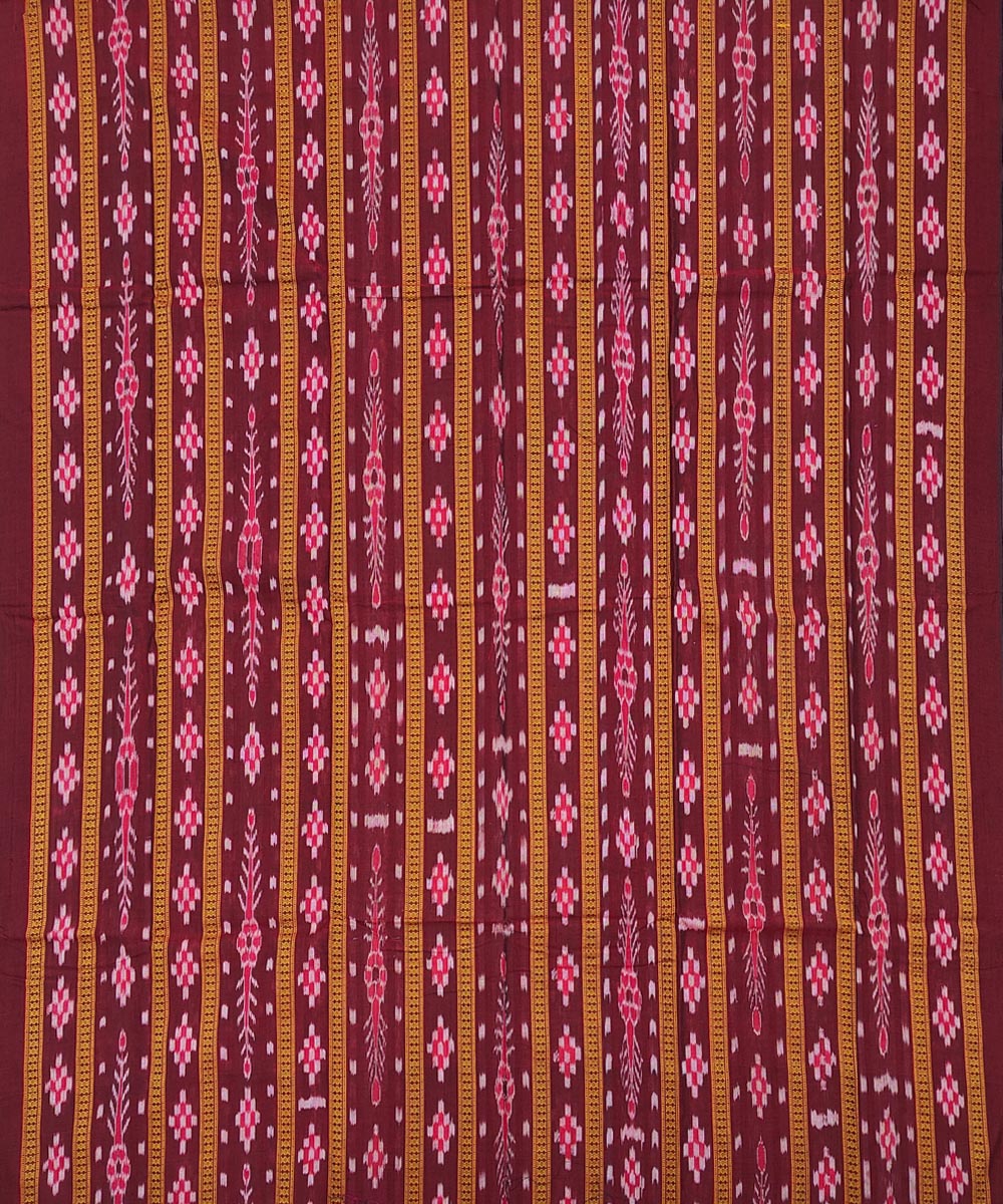Maroon Gray Sambalpuri Handwoven Single Ikat Suit Image 3