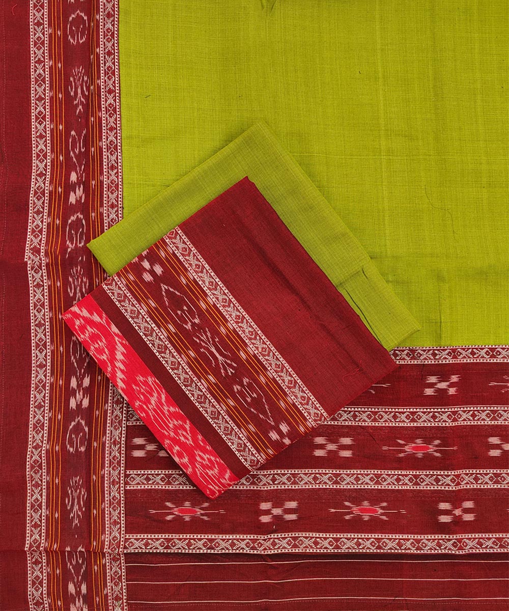 Maroon Sambalpuri Handwoven Single Ikat Suit SFCSUT1962