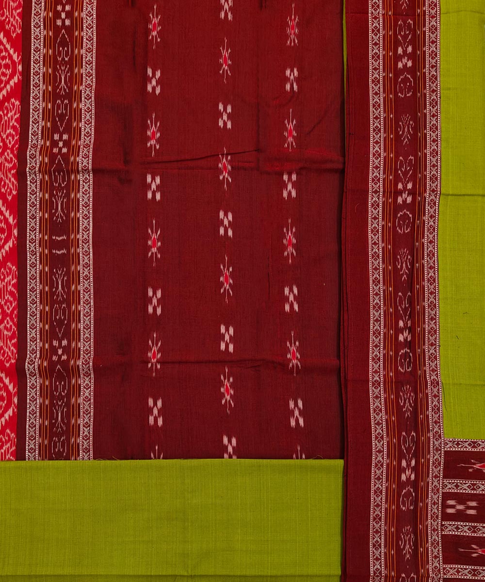 Maroon Sambalpuri Handwoven Single Ikat Suit Image 2