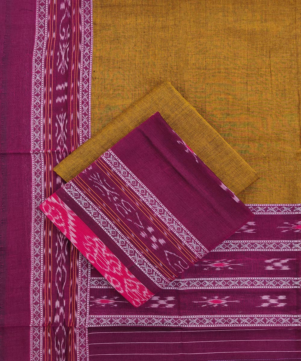 Purple Sambalpuri Handwoven Single Ikat Suit Image 1