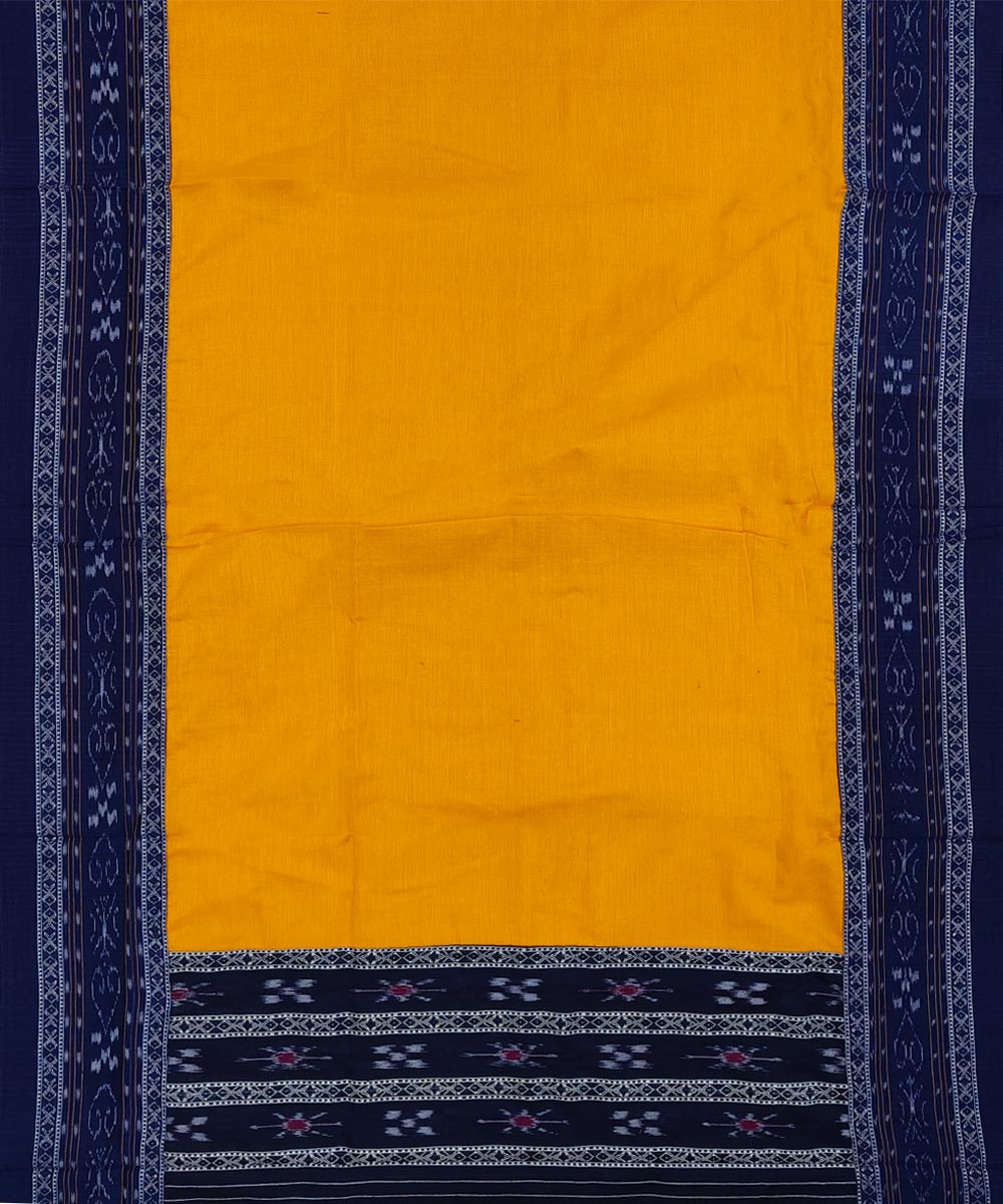 Blue Yellow Sambalpuri Handwoven Single Ikat Suit Image 4