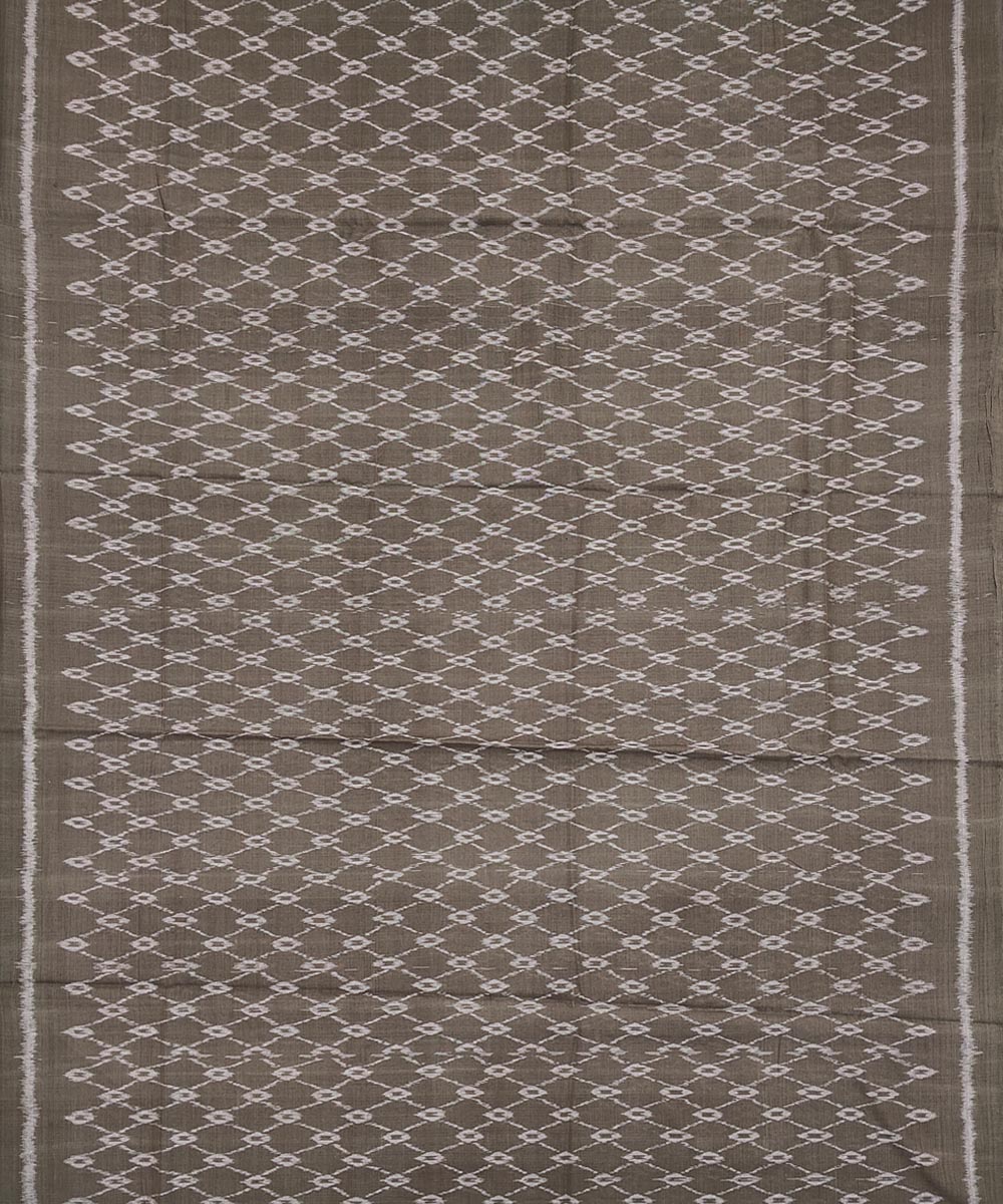 Olive Black Sambalpuri Handwoven Single Ikat Suit Image 3
