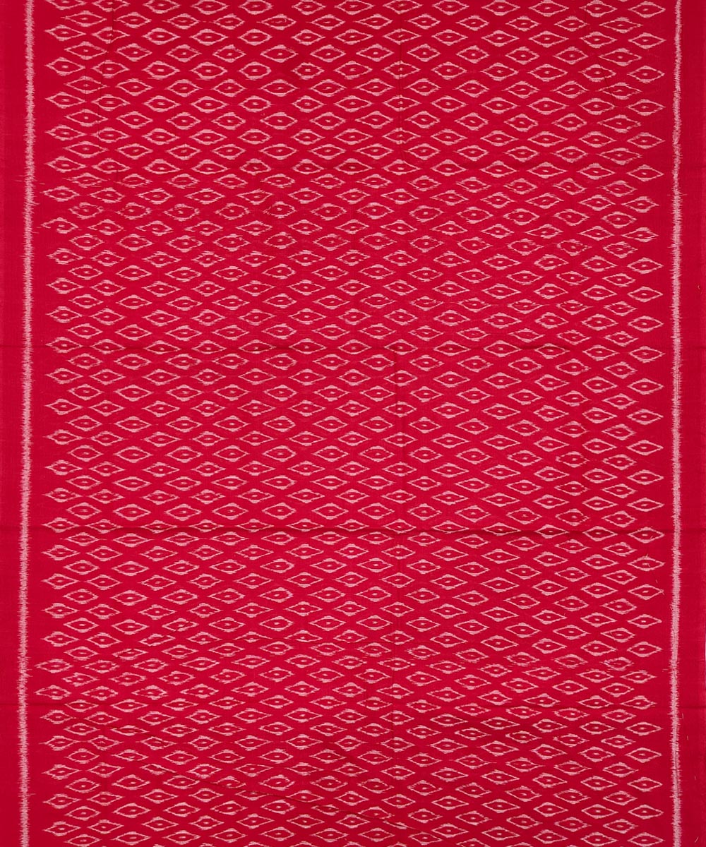 Red Black Sambalpuri Handwoven Single Ikat Suit Image 3