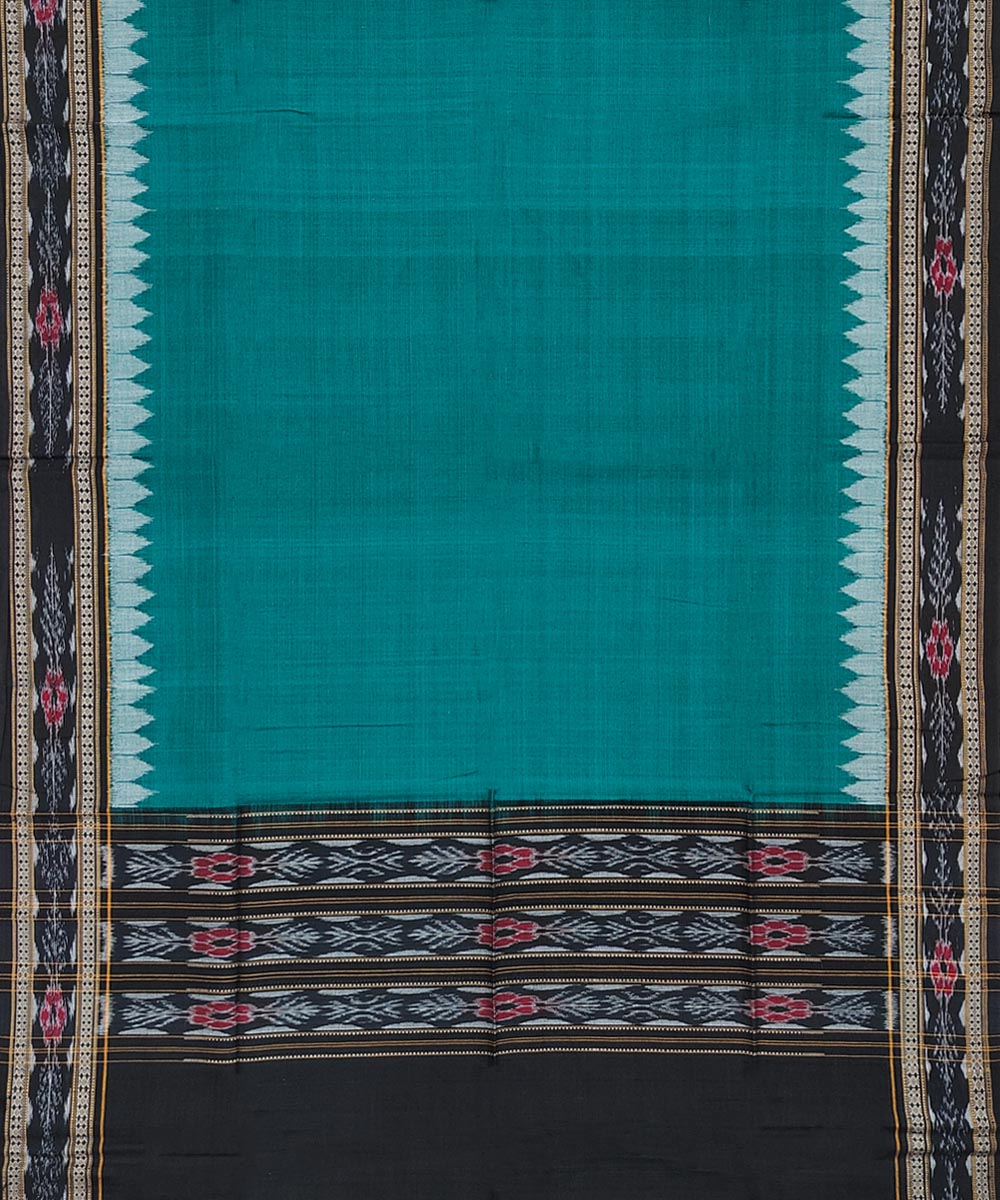 Green Sambalpuri Handwoven Double Ikat Suit Image 4
